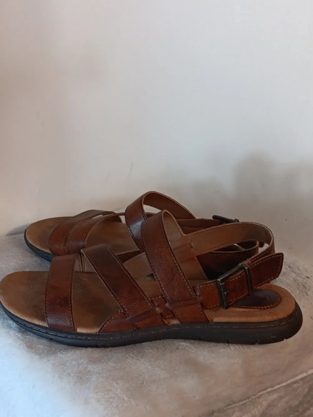 boc Brown Multi-Strap Women's Leather Sandals